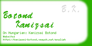 botond kanizsai business card